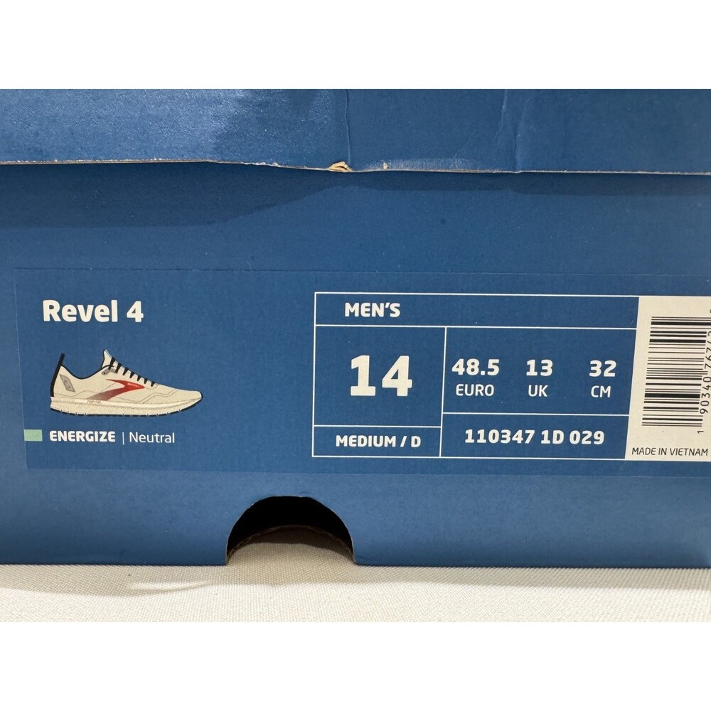 Brooks Revel 4 Mens Size 14 D Gray Lace Up Low Top Running Shoes 1103471D029 NEW - Picture 6 of 6
